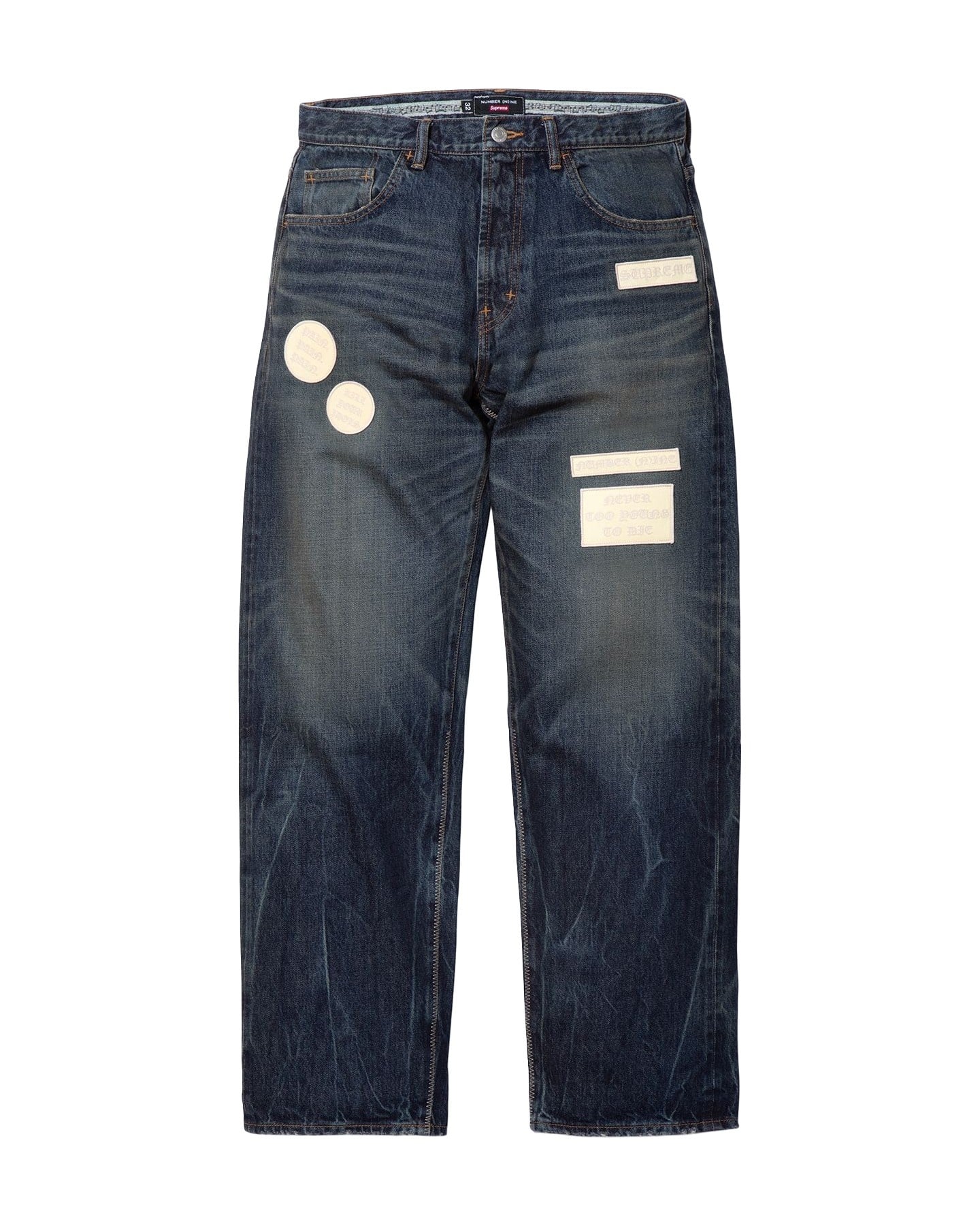 Supreme®/Number (N)ine® Patches Loose Fit Selvedge Jean
